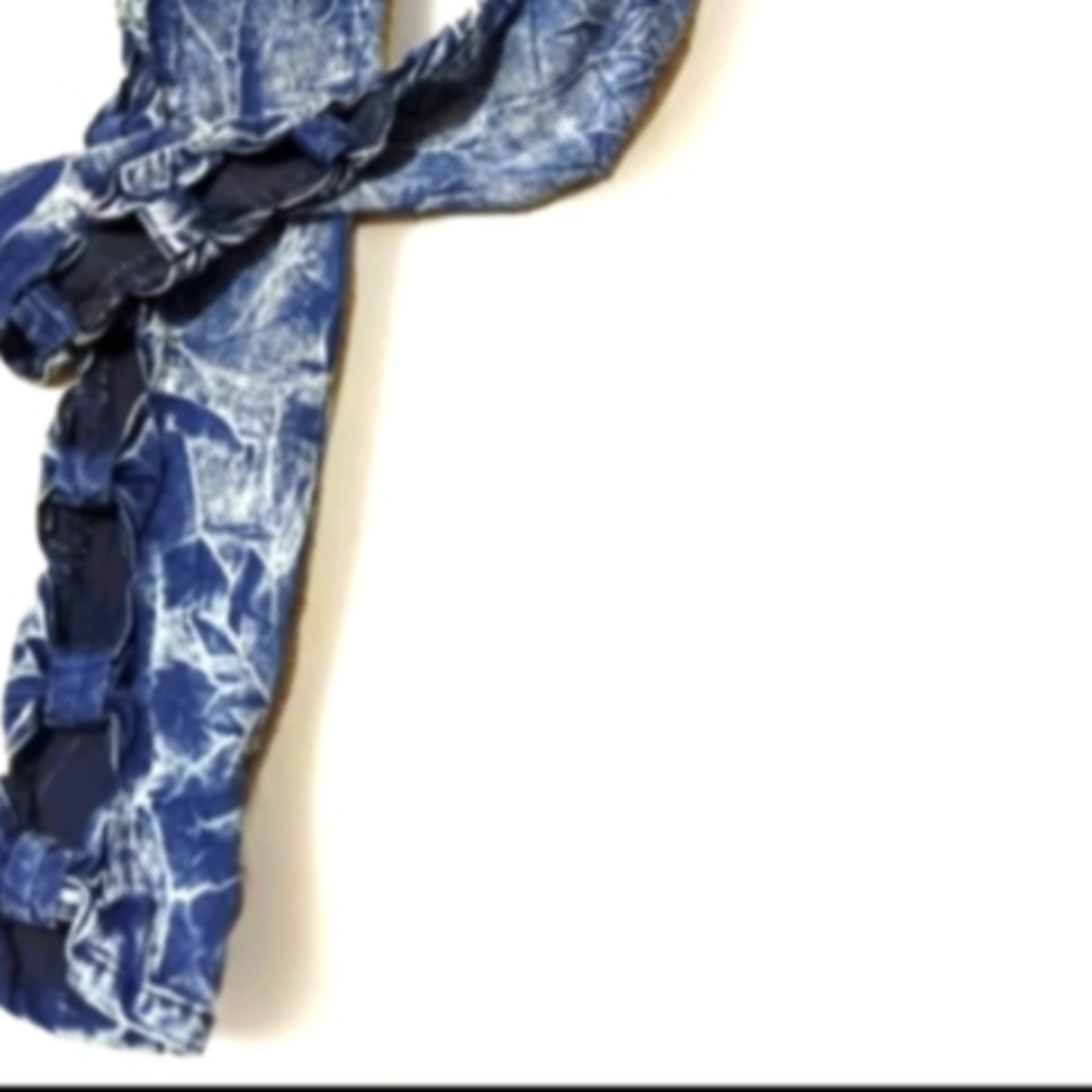 VIP NWT New York Acid Bleach Paint Splatter Jeans Denim Blue/White 5/6 Tied Legs - Picture 5 of 15